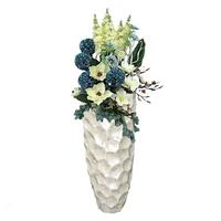 Pot de fleurs en fibre de verre blanc, style nordique simple, coquille décorative, pots géants pour l'intérieur de la maison, pots et jardinières de jardin