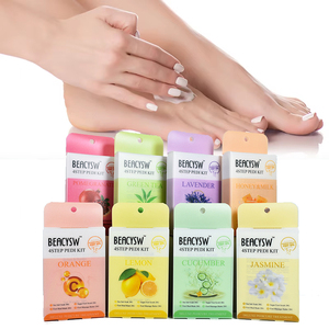 Set de Pedicura 4 en 1 al por Mayor para el Cuidado de los Pies, con Baño <span class=keywords><strong>Mineral</strong></span>, Exfoliante de Azúcar, Mascarilla y <span class=keywords><strong>Crema</strong></span>/Loción - Product Image 1