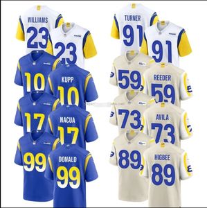 2025 özel takım kulübü üniforma dikişli amerikan futbolu Jersey Ram kraliyet oyunu 99 Donald 9 Stafford 10 Kupp 23 Kyren Williams - Product Image 1