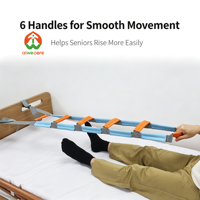 Sangle d'assistance post-opératoire pour lit, avec 6 poignées, aide à la remontée du lit et à la mobilité pour la récupération des personnes âgées et les exercices de sit-up