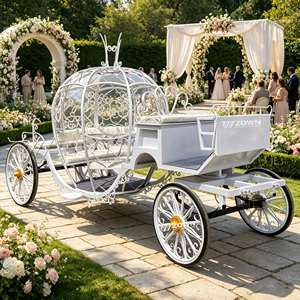 ZOWN Venta al por Mayor Carruaje Eléctrico de Calabazas con Caballos Estilo Cenicienta para Bodas de Princesas, Tamaño/Color Personalizable - Product Image 1