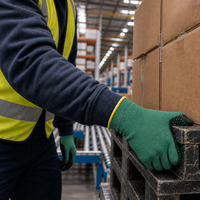 Gants de travail MaxiTough en nylon et spandex 15 jauges avec points en nitrile, respirants, flexibles, résistants à la graisse, pour travaux industriels