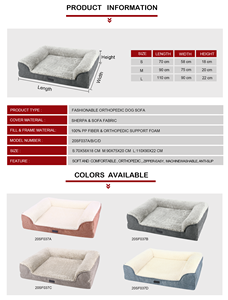 Sofá cama ortopédico de lujo de gran tamaño para mascotas, estilo moderno, espuma viscoelástica, patrón sólido transpirable para perros <span class=keywords><strong>Jumbo</strong></span> - Product Image 2