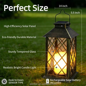 Best Choice Flickering Flameless <b>Candle</b> LED Waterproof Hanging <b>Solar</b> Lantern Warm White Lasts 3X Longer 10 Lumens Outdoor - Product Image 3