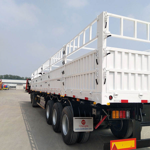 Semi-remorque à ridelles 3 essieux en acier, capacité de charge maximale 5-10 tonnes, pneus 12R22.5, neuve, fabrication Shandong - Product Image 5