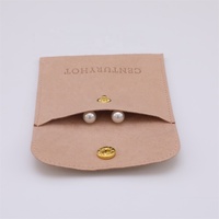 Sacs à bijoux en microfibre PUPPYSEW, sacs d'emballage de bijoux en velours avec bouton, pochette à bijoux personnalisée avec logo