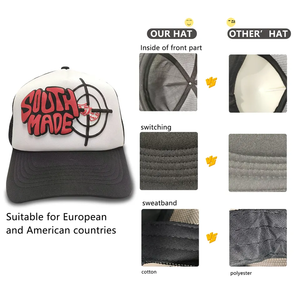 Casquette de camionneur de haute qualité chapeau <span class=keywords><strong>en</strong></span> maille vierge personnalisé pour hommes chapeau de camionneur <span class=keywords><strong>en</strong></span> <span class=keywords><strong>mousse</strong></span> avec logo imprimé pour 5 ou 6 panneaux - Product Image 6