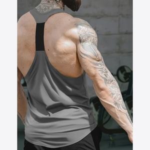 Camiseta Deportiva Personalizada al por Mayor, Talla Grande, Transpirable, Cómoda, de Algodón, para Hombre, para Gimnasio, con Espalda Cruzada en Y - Product Image 4