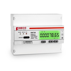 Medidor de Energía Inteligente Trifásico Fineco EM738 3*230/400V 10(100)A, Vatímetro Solar, Comunicación Modbus RTU, 3 Dígitos, EM738 Sol - Product Image 4