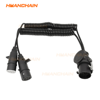 Nuevo Cable de Seguridad para Remolque de PVC de 24V, 13 Pines, 7 Pines x 2, Conector de Plástico de Inyección, Adaptador ABS/EBS, Cable en Espiral