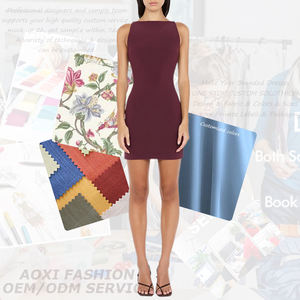 Abito Aderente Sexy Ecologico Senza Schienale in Pizzo Tinta Unita <span class=keywords><strong>per</strong></span> Feste, Lunghezza al Ginocchio, Produzione su Misura con Basso MOQ - Product Image 1