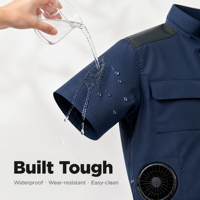 Gilet de refroidissement semi-conducteur 5V avec ventilateur ultra-fin, pour usage extérieur, bandes réfléchissantes, lavable, pour les journées d'été chaudes, logo personnalisé
