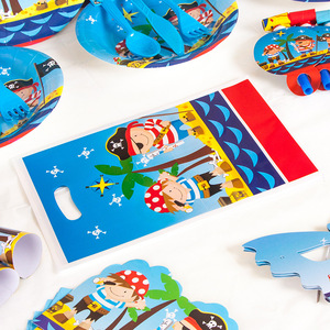 Ensemble de décoration de fête pirate pour enfants, assiettes jetables, tasses, cuillères, fourchettes, fournitures d'anniversaire, 627 petits pirates - Product Image 5