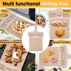 Transferencias desmontables Pizza Pie Antiadherente Deslizante <span class=keywords><strong>Magic</strong></span> Premium Pizza Peel Slider Pizza Paddle Slider Board con mango para hornear - Product Image 5