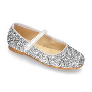 柔軟なゴム製の光沢のあるグリッターガールズメリージェーンシューズ、ボタン付きキッズガールズパーティーシューズ、スマートドレスにぴったり - Product Image 3