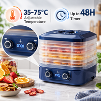 Déshydrateur alimentaire domestique programmable à cycle prolongé, offrant une programmation de 1 à 48 heures, chaleur équilibrée pour la viande séchée