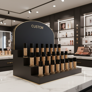 Expositor de Acrílico Personalizado de 3 Niveles para Botellas de Perfume, Maquillaje y Cosméticos con Iluminación Integrada - Product Image 5
