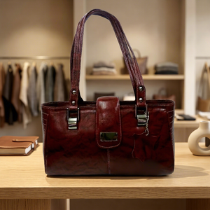 Sacs à main de luxe pour femmes en cuir véritable BS International, fermeture éclair durable, légers, grande capacité, imperméables - Product Image 1