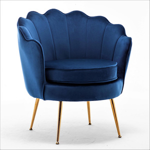<span class=keywords><strong>Fauteuil</strong></span> moderne en velours à motifs floraux et <span class=keywords><strong>fauteuil</strong></span> d'appoint en velours avec pieds en métal pour la maison, le salon ou l'hôtel - Product Image 5