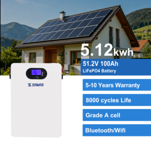 200Ah 100Ah 51.2V 280Ah 25.6V 100Ah แบตเตอรี่ LiFePO4ติดผนังแบตเตอรี่ลิเธียมสำหรับเก็บพลังงานแสงอาทิตย์สำรองที่อยู่อาศัย - Product Image 1