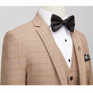 Sur mesure Slim Fit <span class=keywords><strong>Style</strong></span> hommes costumes d'affaires hommes costumes de <span class=keywords><strong>mariage</strong></span> un bouton luxe Blazer pantalon costume pour hommes - Product Image 6