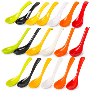 Cucharas de Melamina Imitación Porcelana Xiangyuanmei - Cucharas de Plástico Creativas para Restaurantes y Hoteles - Cucharas de Sopa para el Hogar - Product Image 1
