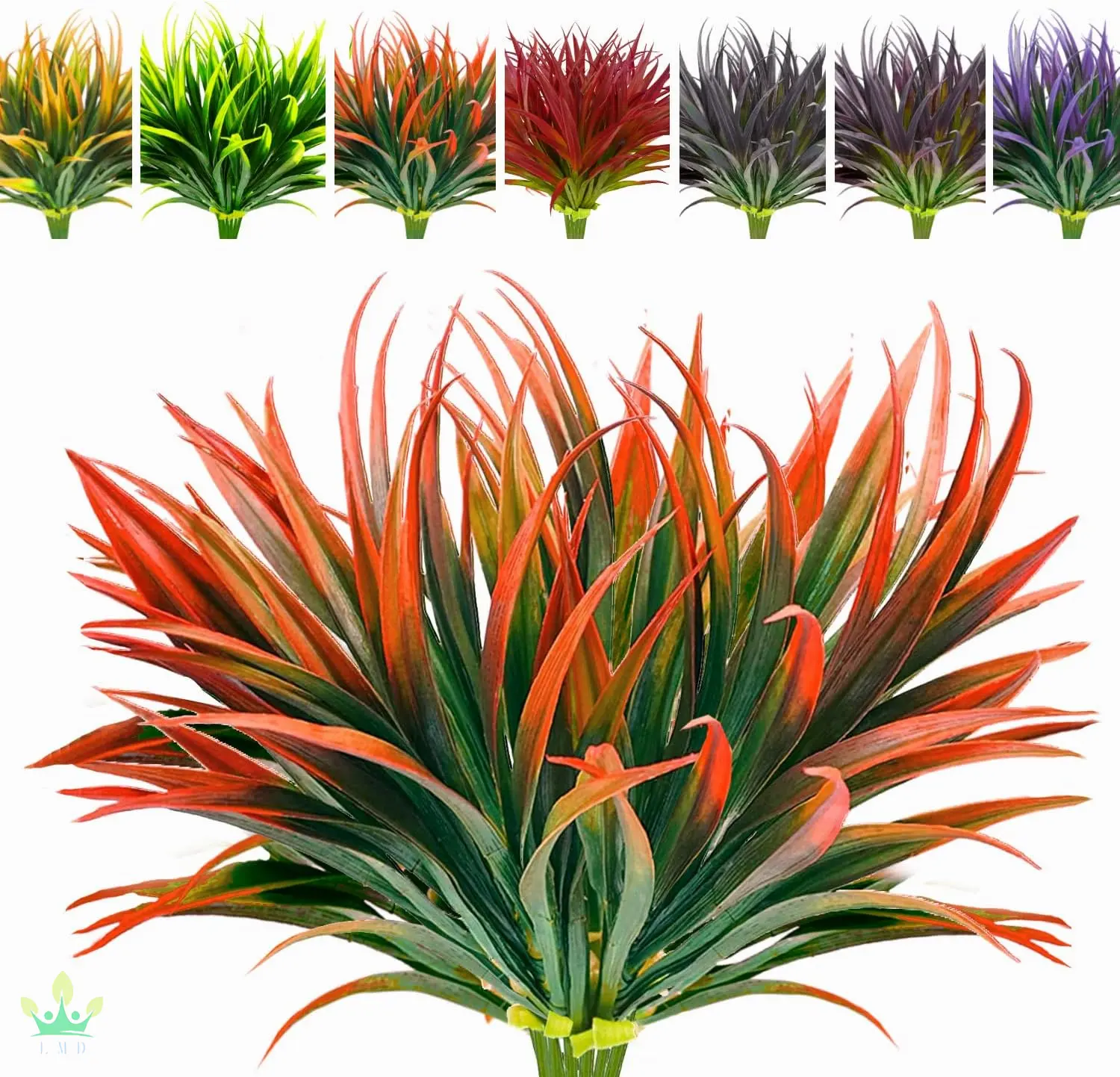 屋外植物UV耐性人工背の高い草植物偽の熱帯の花の茂みの装飾