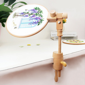 PUSELIFE madera <span class=keywords><strong>bordar</strong></span> 360 grados rotación soporte bordado aro soporte - Product Image 1