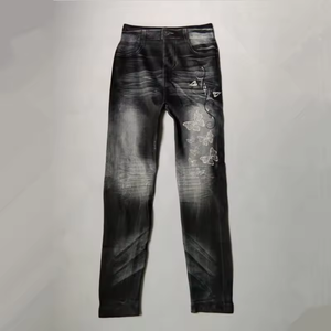 <span class=keywords><strong>Jean</strong></span> Legging Sexy Adolescente Skinny Jeans Femmes Nouvel Arrivage Vente <span class=keywords><strong>en</strong></span> Gros Dames Serré Sans Couture Taille Personnalisée Taille Haute Pantalon Chaud - Product Image 4