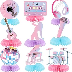Ensemble de vaisselle sur le thème de Taylor Swift, 60-80 pièces, décorations d'anniversaire, assiettes jetables, gobelets, serviettes, nappe - Product Image 4