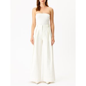 Fabricants de vêtements en gros Femmes Loisirs Dames <span class=keywords><strong>Pantalon</strong></span> à jambes larges Formelle Pleine Longueur Taille Haute <span class=keywords><strong>Pantalon</strong></span> Plissé - Product Image 1