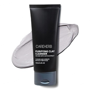 Nettoyant facial pour homme, élimine l'huile et la saleté du visage, nettoie la peau à tendance acnéique, nettoyant visage en argile pour hommes, nettoyage en profondeur des pores - Product Image 1