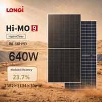 Panneau solaire LONGi Tier 1 Hi-MO 9 HydroClear 660W 670W LR8-66HYD HPBC 2.0 N-Type Mono Bifacial Double Verre Modules PV