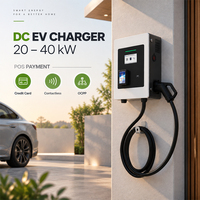 EVEGO Chargeur rapide DC 40 kW pour VE, Terminal de point de vente certifié ISO15118, CCS2 OCPP 2.0.1, à une seule prise, pour parking commercial, nouveau, écran tactile 7 pouces
