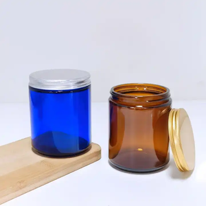 <b>Empty</b> 50g Frosted Amber Brown Glass Body Butter Cream <b>Jars</b> Skincare Packaging For Cosmetics Sets - Product Image 6