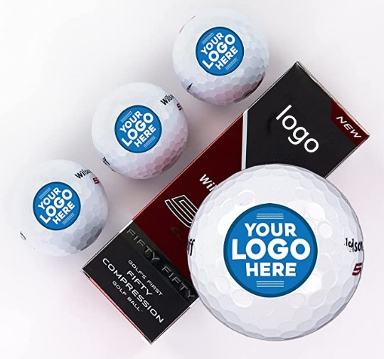 Пользовательские пластиковые круглые трубки Упакованные рекламные подарочные мячи для гольфа