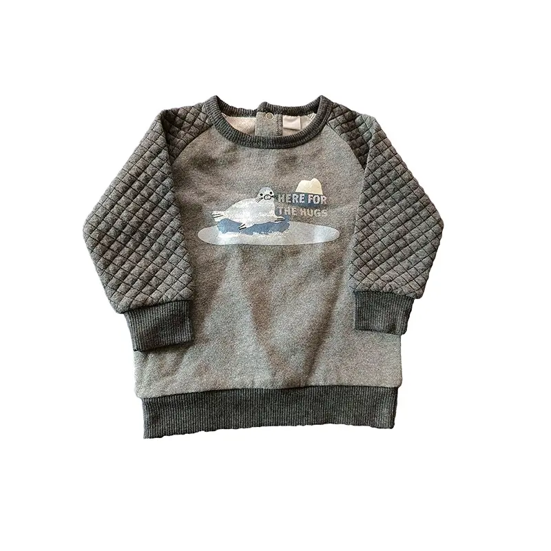 Simple Fashion Baby Clothes Color Block Long Sleeve Toddler Crew Neck Pullover Sweatshirt