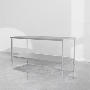 Mesa <span class=keywords><strong>DE</strong></span> <span class=keywords><strong>TRABAJO</strong></span> multifunción <span class=keywords><strong>de</strong></span> acero inoxidable 304/201 <span class=keywords><strong>de</strong></span> alta calidad con pies ajustables para la preparación <span class=keywords><strong>de</strong></span> la cocina del restaurante - Product Image 1