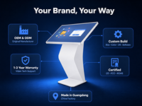 Pantalla Táctil Digital de Señalización de 65 Pulgadas, Pantalla Interactiva de Publicidad con Android 4K OEM