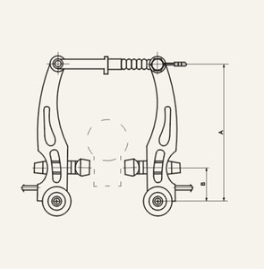 自行车 V 型刹车 耐用铝合金 V 型刹车，适用于公路自行车 - Product Image 5