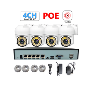 Kit de caméra de sécurité domestique Tseye avec vision nocturne couleur, étanche IP66, détection humanoïde, 4 canaux, 8MP, PoE, IP, PTZ, NVR, caméra réseau CCTV - Product Image 1