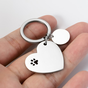 Offre Spéciale acier inoxydable en forme de coeur Couple plaqué or métal artisanat hôtel Sublimation blanc métal bijoux pendentif à breloques - Product Image 4