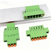Connecteurs mâles-femelles de haute qualité 3,50 mm verts PA66 à montage sur panneau à bride, à profil bas, avec pince à ressort et fiche pour applications en ligne
