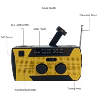 Linterna Integrada, Alarma SOS, Función de Banco de Energía de 5000 mAh, Equipo de Supervivencia Portátil, Radio Meteorológica para Cortes de Energía en el Hogar