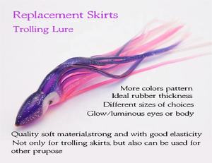 6 pulgadas de plástico atún pulpo cebo calamar faldas Señuelos de Pesca curricán en alta mar pulpo falda cebo gran juego atún señuelo - Product Image 2