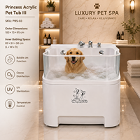 Machine à laver pour chien DPbathe avec système d'eau chauffée pour le confort hivernal des animaux domestiques, baignoire à bulles massantes