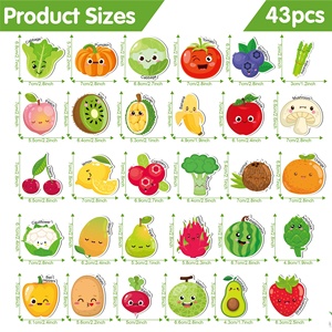 Jouets éducatifs pour enfants les plus vendus, puzzles, autocollants magnétiques de fruits et légumes pour décorer la cuisine - Product Image 5