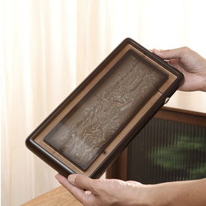 Bamboo <b>Tea</b> Tray Solid Wood Drainage Kung Fu <b>Tea</b> <b>Set</b> Flat Design For Afternoon <b>Tea</b> 2026 New Style - Product Image 1