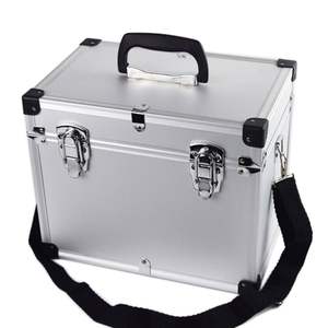 Caja de Herramientas Grande de <span class=keywords><strong>Aluminio</strong></span>, Caja de Herramientas Portátil para Equipo de Seguridad, Estuche para Instrumentos, Caja de Almacenamiento de Herramientas, Maleta con Correa para el Hombro - Product Image 4