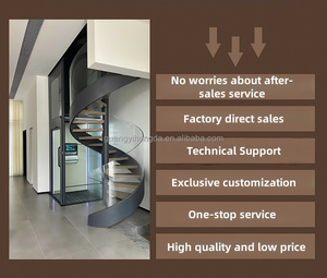 Einfache Installation Outdoor-PVC-Glaskabine Wohnaufzug für Villa Hauslift 2-5 Etagen 3-4 Personen Automatische Steuerung - Product Image 4